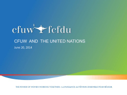 CFUW and the United Nations