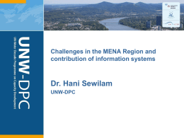 Challenges in the MENA Region and contribution - UN