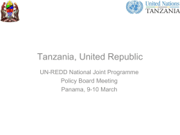 Tanzania, United Republic - -- UN-REDD Programme