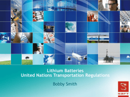 Lithium Batteries United Nations Transportation Regulations