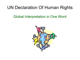 UN Declaration of Human Rights