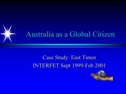 Australia as a Global Citizen