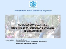UN-HABITAT Activities in Mozambique