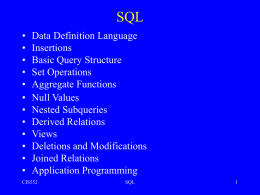 SQL - University of Massachusetts Dartmouth