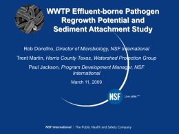 WWTP Effluent-borne Pathogen Regrowth Potential and