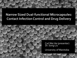 Narrow Sized Dual-functional Microcapsules: Contact