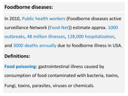 Foodborne diseases: