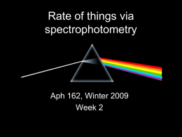 Rate of things - spectroscopy POST