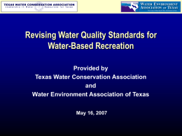 Revising Water Quality Standards for Water
