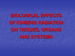 BIOLOGICAL EFFECTS OF IONIZING RADIATION ON TISSUES