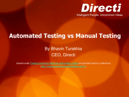 Automated Testing vs Manual Testing