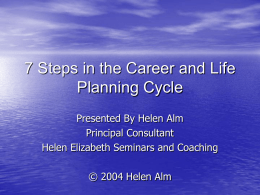 7 Steps in the Career and Life Planning Cycle