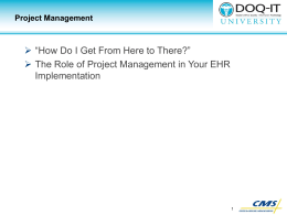 Project Management - :: Donald Hirst Portfolio