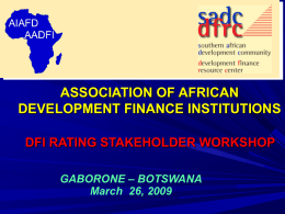 Diapositive 1 - SADC-DFRC