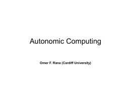 Autonomic Computing - Cardiff University