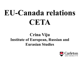 EU Trade Policy and CETA