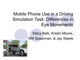 Mobile Phone Use in a Driving Simulation Task: Differences