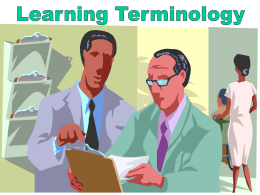 Learning Terminology - Northwest Technology Center