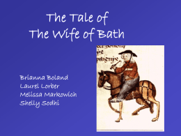 The Tale of The Wife of Bath - Watchung Hills Regional