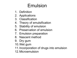 Emulsion - Dr Ted Williams