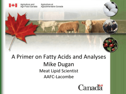 Fats and Fatty Acid Analysis