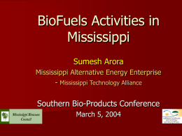 Mississippi Biodiesel Feasibility Study