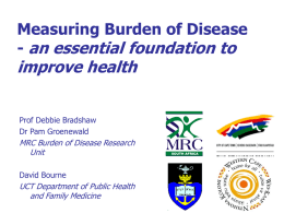 Measuring Burden of disease