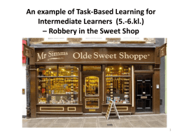 An example of Task-Based Learning for Intermediate