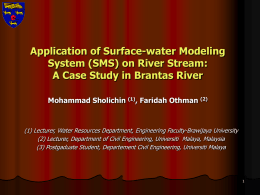 Application of Surface-water Modeling System (SMS) on
