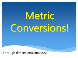 Metric conversions! - Mr. Hounslow's Physics Page