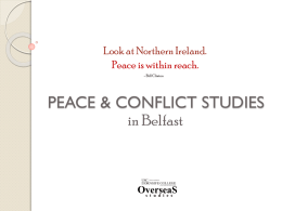 PEACE & CONFLICT STUDIES - USC Dana and David Dornsife