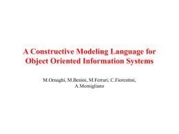 A Constructive Modelling Language for Object Oriented