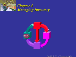 Chapter 4 Managing Inventory