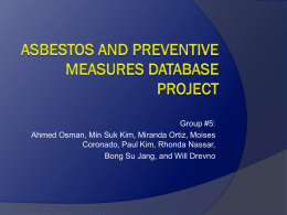 Asbestos and Preventive Measures Database Project