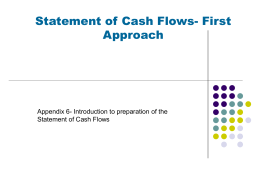Chapter 4, Statement of Cash Flows