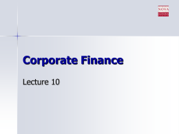 Finance I - Universidade Nova de Lisboa