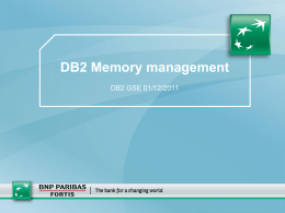 DB2 Memory management - GSE Young Professionals