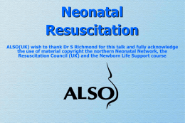 Neonatal Resuscitation