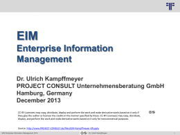 Enterprise Information Management (EIM)