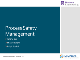 Process Safety Management - Minerva Canada