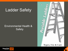 Ladder Safety - Oregon State University