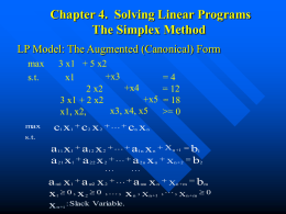 Chapter 4. The Simplex Method