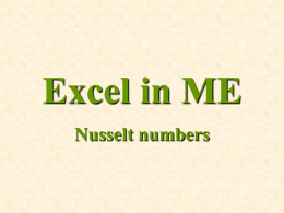 Excel in ME