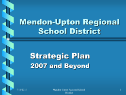 Strategic Plan - Mendon-Upton School District