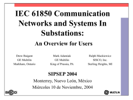 IEC 61850 Communication Networks and Systems In