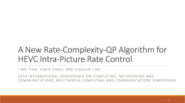 A New Rate-Complexity-QP Algorithm for HEVC Intra