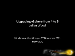 Upgrading vSphere from 4 to 5