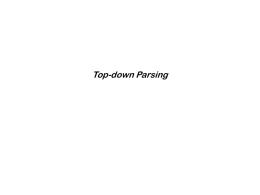 Top-down Parsing - Dong-A