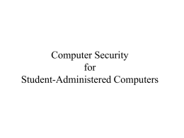 Computer Security for Student
