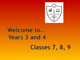 Welcome to Years 3 and 4!